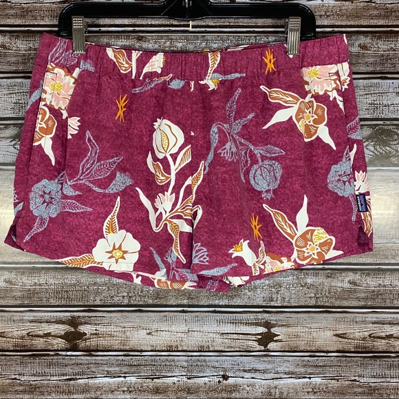 Patagonia Pants - Patagonia- Barely Baggie Arrow Red Nylon Shorts